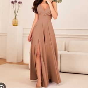 Mind Code Elegant Brown Maxi Skirt